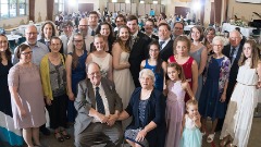 The Willson family celebrating at her niece Rebekah’s wedding in July 2019.